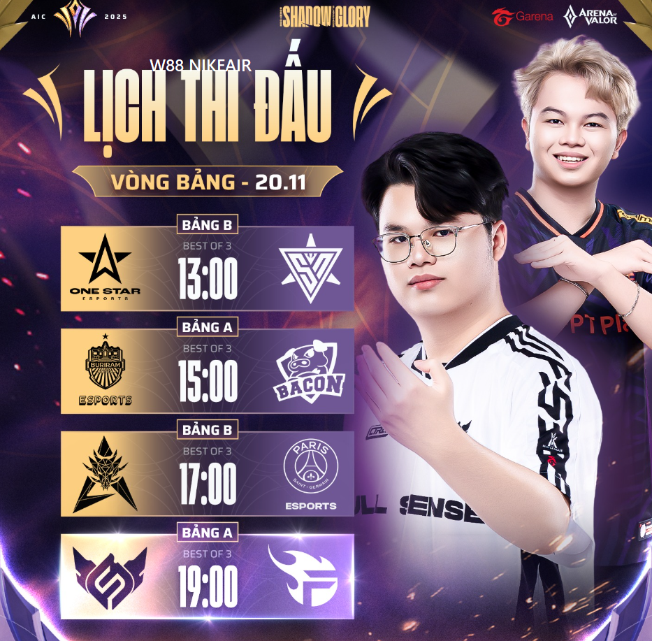 Lịch thi đấu aic 2025 20/11