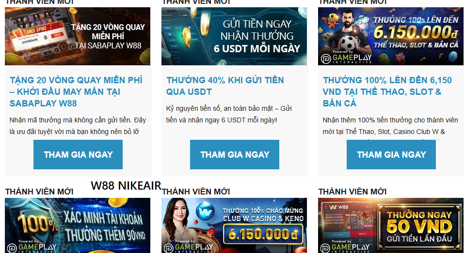 Nhận khuyến mãi W88 Nhận khuyến mãi W88