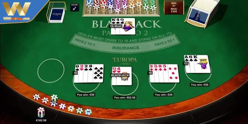 Tập trung vào ván cược là một trong những bí quyết chơi Blackjack hiệu quả