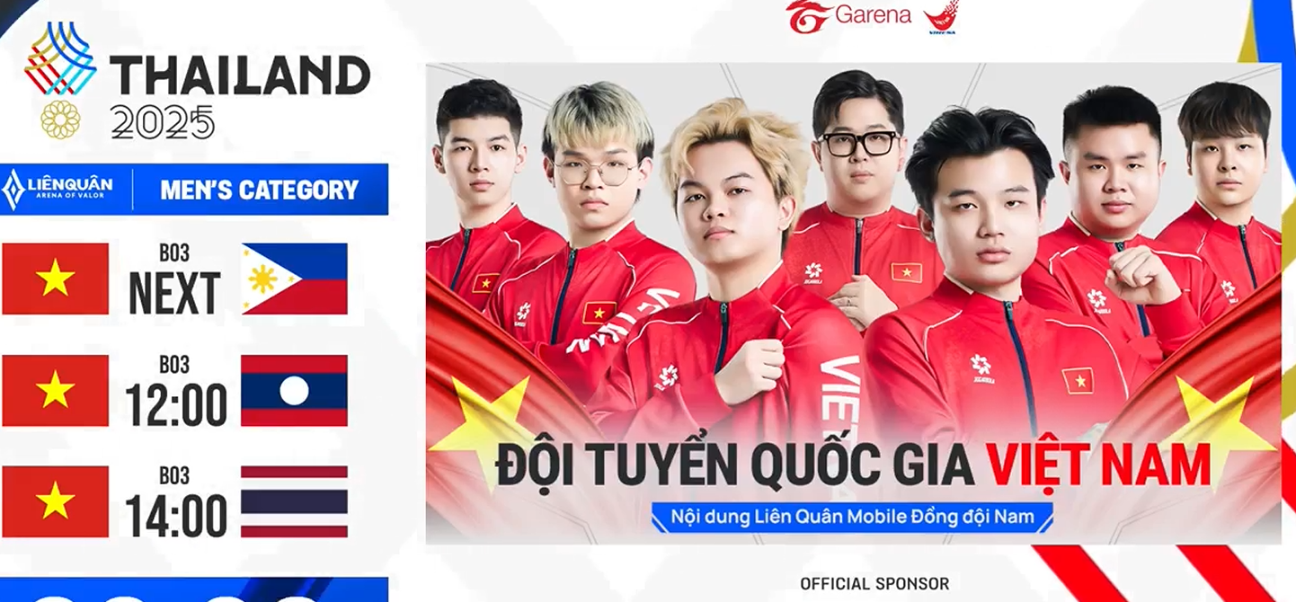 Trực tiếp Sea Games 33 Liên Quân Mobile đồng đội nam Trực tiếp Sea Games 33 Liên Quân Mobile đồng đội nam